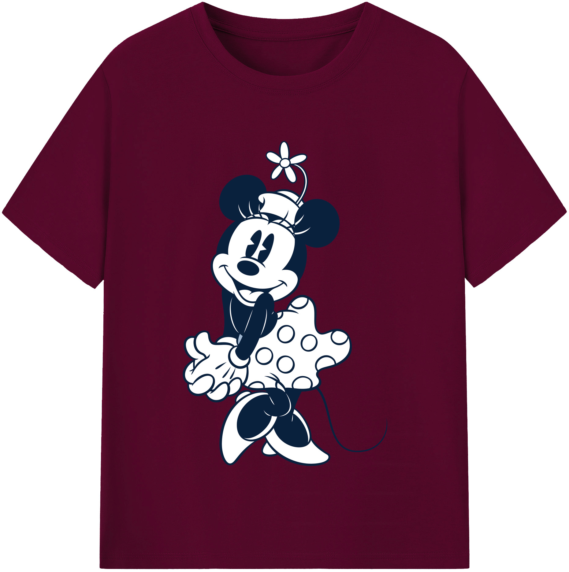 （画像用） ミッキーマウス Mickey Mouse レディースカジュアルプリントTシャツ（綿100％）